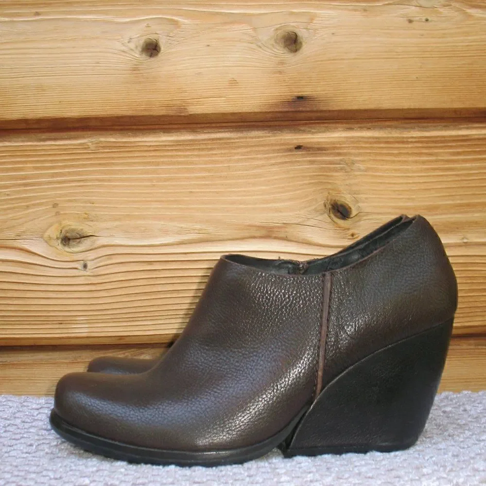 Kork Ease Womens Size 7 Brown Holmes Wedge Bootie Shoe